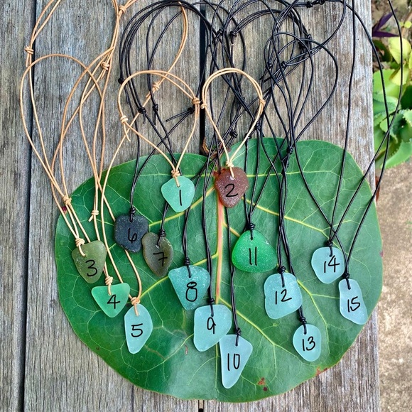 Handmade leather suede bracelet teal aqua Sea glass wrapped adjustable - Picture 5 of 7